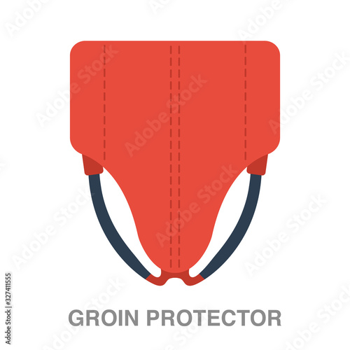 groin protector flat icon on white transparent background. You can be used black ant icon for several purposes.	