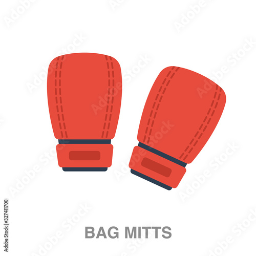 bag mitts flat icon on white transparent background. You can be used black ant icon for several purposes.	
