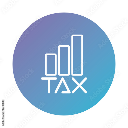 tax obligation with statistics bars degraded style