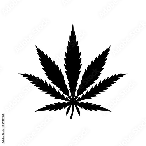 Cannabis icon on white background