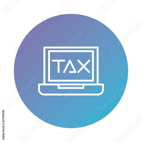 laptop with tax obligation ebusiness degraded style