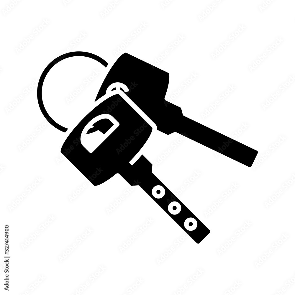 Home keys black icon, concept illustration, vector flat symbol, glyph sign.