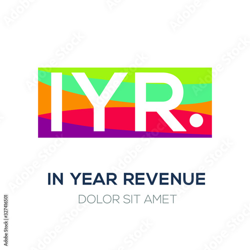 Creative colorful logo , IYR mean (in year revenue) .
