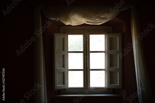 View of an open window