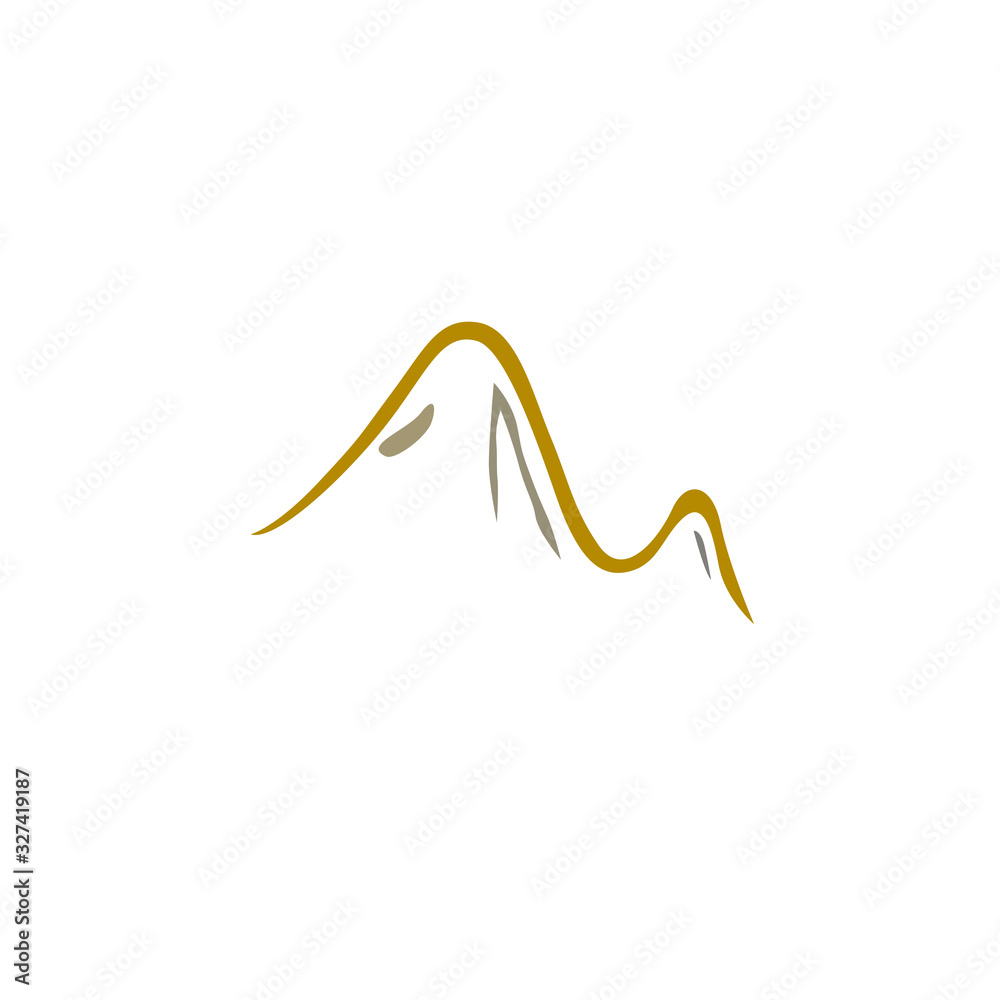 Design hill, mountain icon on white eps Design hill, mountain icon on white eps