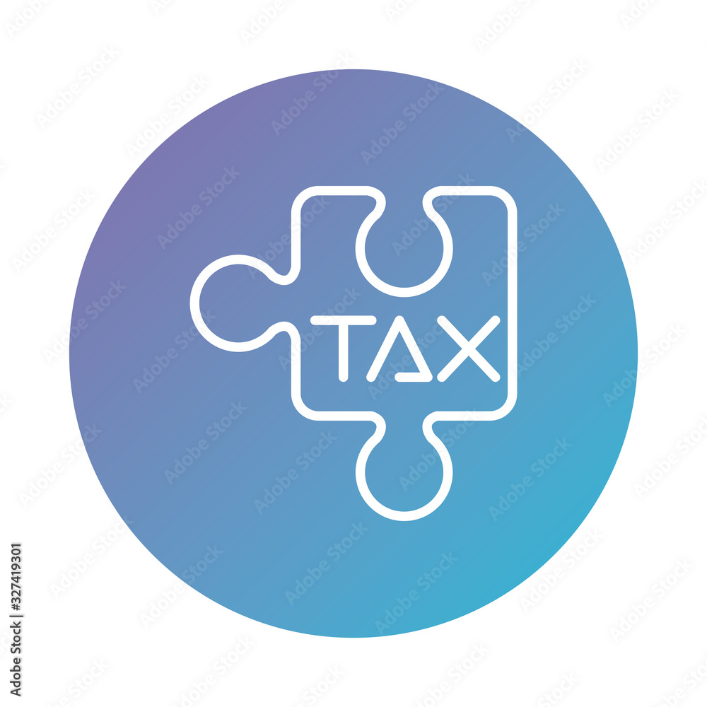 tax obligation with puzzle piece degraded style tax obligation with puzzle piece degraded style