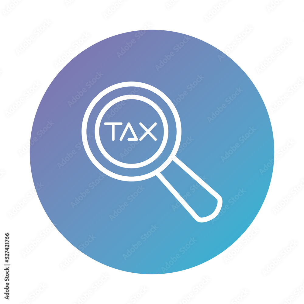 tax obligation with magnifying glass degraded style tax obligation with magnifying glass degraded style