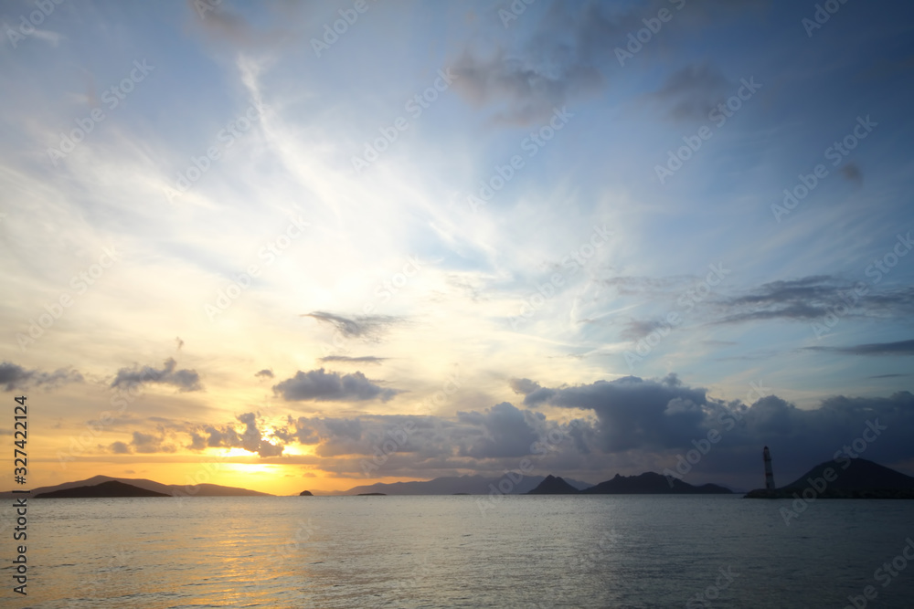 Fototapeta premium Seaside town of Bodrum and spectacular sunsets. Mugla, Turkey