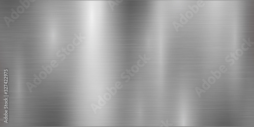 Silver background and foil texture, shiny and metal steel gradient template. Brushed stainless steel pattern – for stock