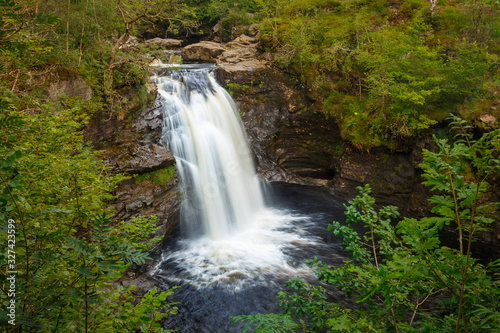 Long Exposure of Falls of Falloch Waterfall  Scotland  United Kingdom UK  Europe