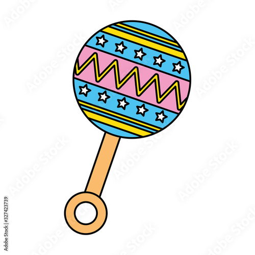 rattle baby toy isolated icon vector illustration design