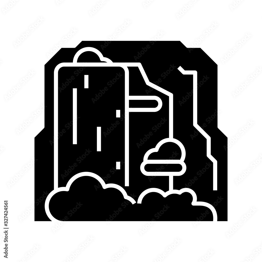 Gardening black icon, concept illustration, vector flat symbol, glyph sign. Gardening black icon, concept illustration, vector flat symbol, glyph sign.