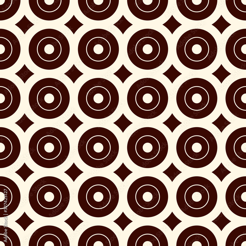 Outline seamless pattern with geometric figures. Repeated circles ornamental abstract background. Outline seamless pattern with geometric figures. Repeated circles ornamental abstract background.