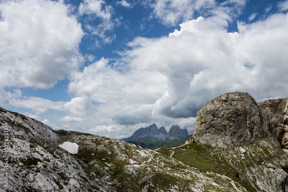 Mountain landscape of italian alps in Trentino