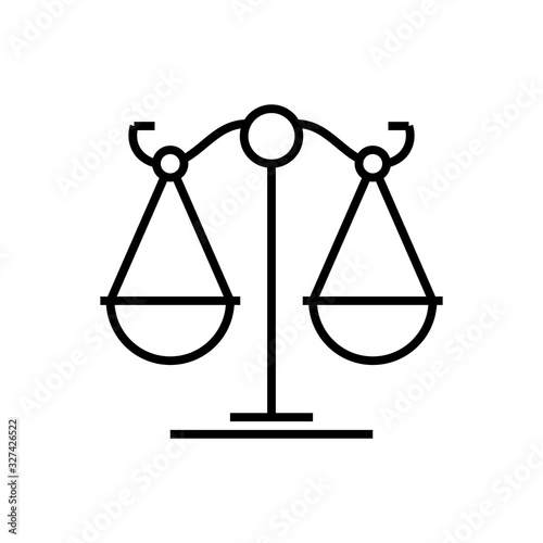 Life balance line icon, concept sign, outline vector illustration, linear symbol.