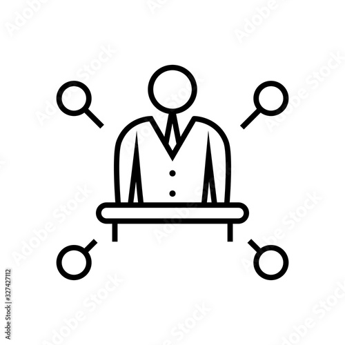 Resposibilities line icon, concept sign, outline vector illustration, linear symbol. photo