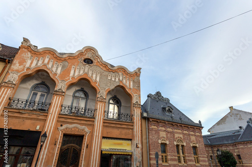 Secessionist building in Szekesfehervar, Hungary. photo