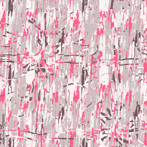 Distressed glitch abstract floral artistic texture background. Melting irregular imperfect glowing flower seamless pattern. Funky colorful distorted all over print. Wonky trendy modern fashion swatch.