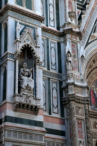 Detail of the facade of the Florence Cathedral