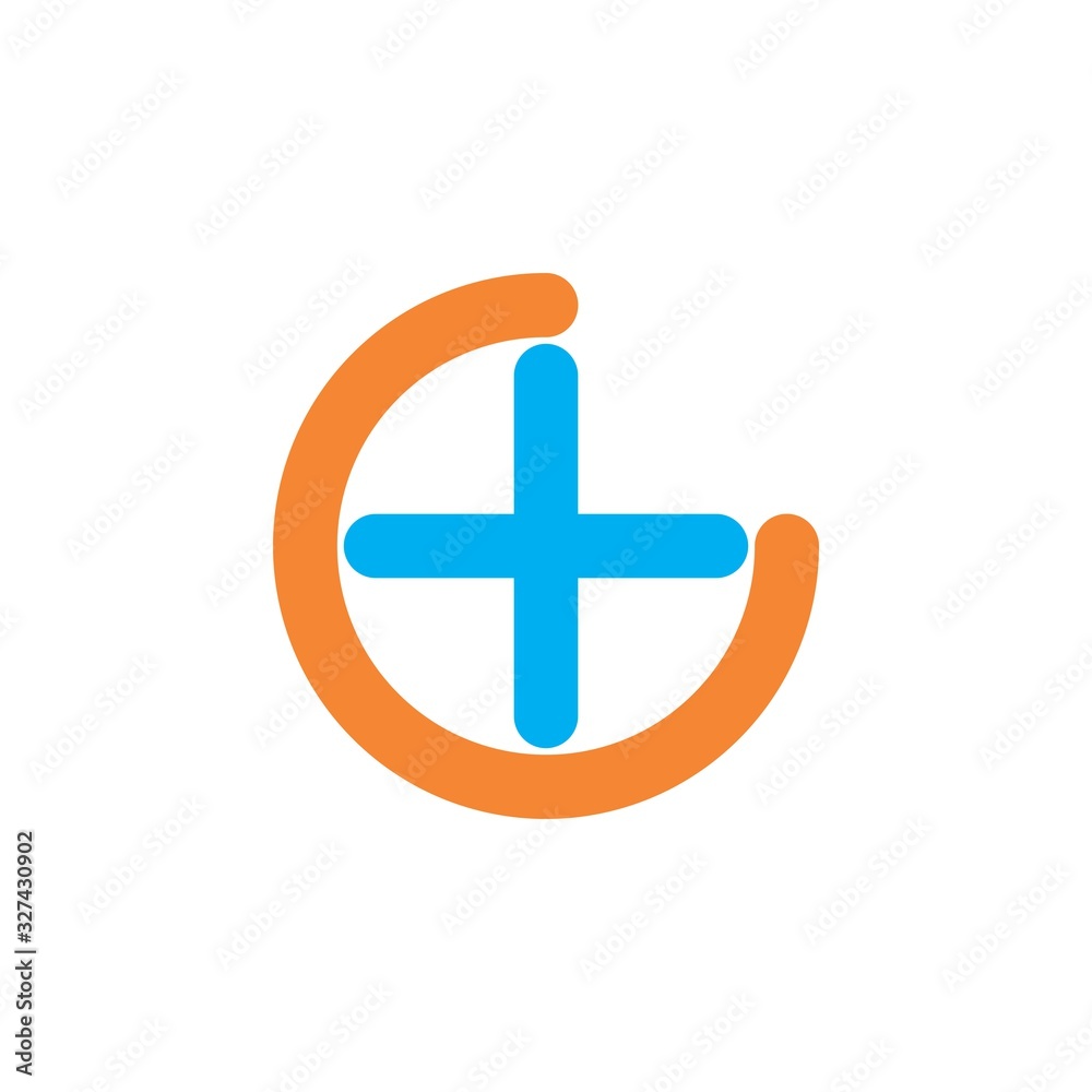 Obraz premium C plus logo design vector