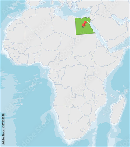 Arab Republic of Egypt location on Africa map