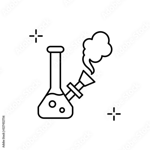 Bong, addictions icon. Simple line, outline vector elements of addictive human for ui and ux, website or mobile application