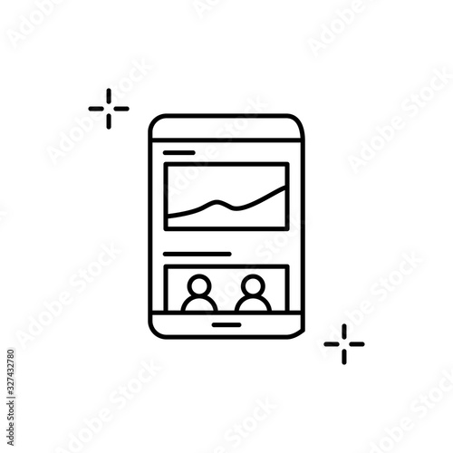 Social media, smartphone, addictions icon. Simple line, outline vector elements of addictive human for ui and ux, website or mobile application