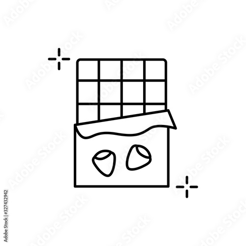 Chocolate, addictions icon. Simple line, outline vector elements of addictive human for ui and ux, website or mobile application