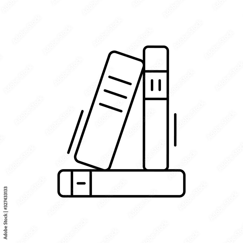 Books icon. Simple line, outline vector elements of office tool icons for ui and ux, website or mobile application