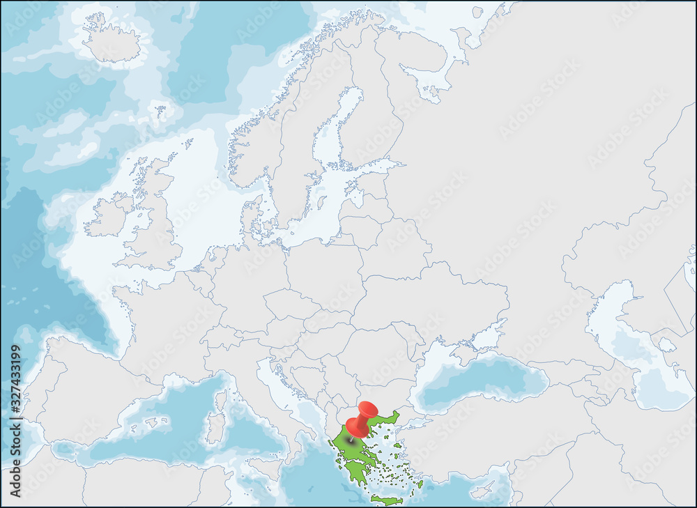 The Hellenic Republic location on Europe map