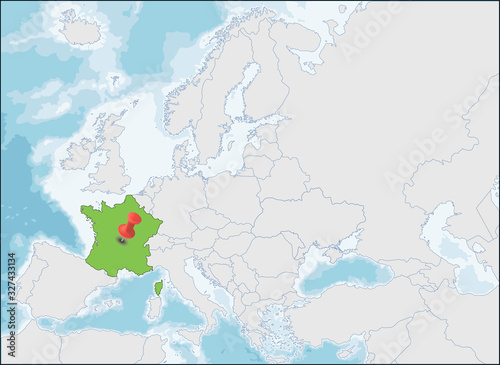 The French Republic location on Europe map