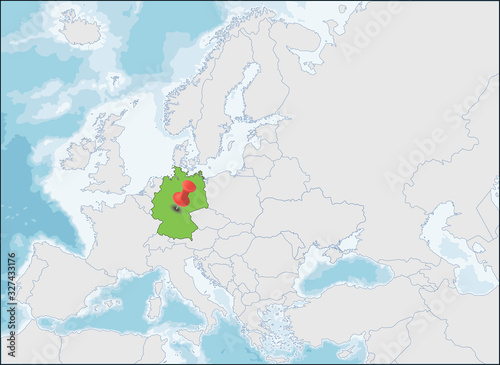 The Federal Republic of Germany location on Europe map