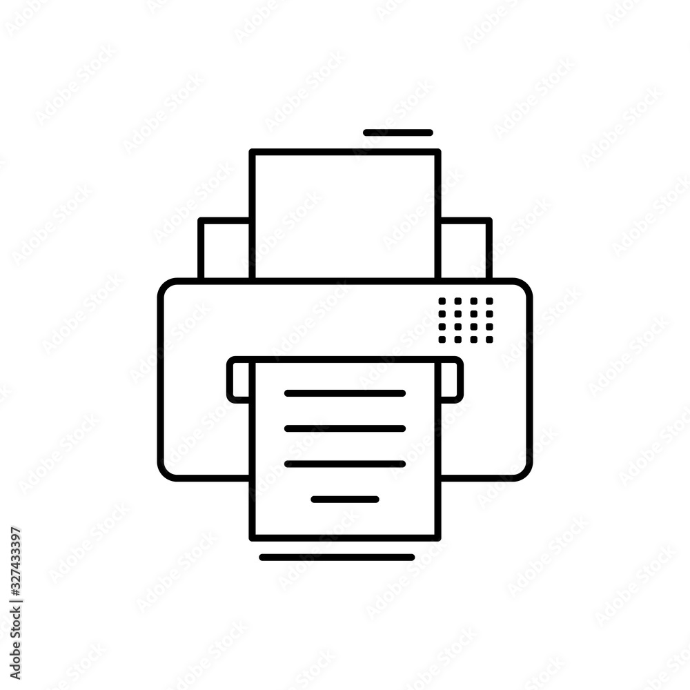 Printer icon. Simple line, outline vector elements of office tool icons for ui and ux, website or mobile application Printer icon. Simple line, outline vector elements of office tool icons for ui and ux, website or mobile application