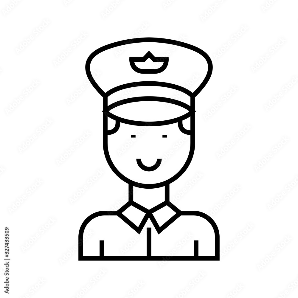 Personnel line icon, concept sign, outline vector illustration, linear symbol.