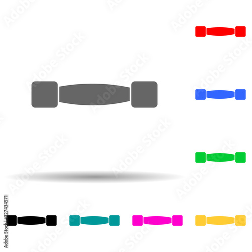 lightweight dumbbells multi color style icon. Simple glyph, flat vector of sport icons for ui and ux, website or mobile application