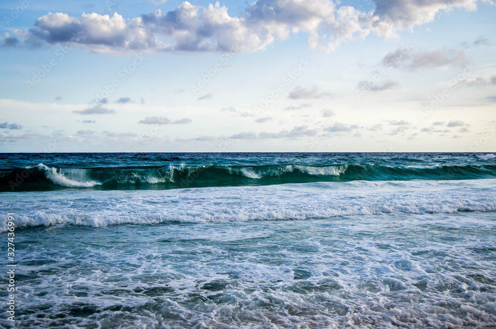 Dramatic ocean waves