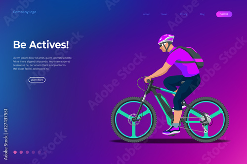 Sport. Athlete cyclists. Professional road bicycle racer in action