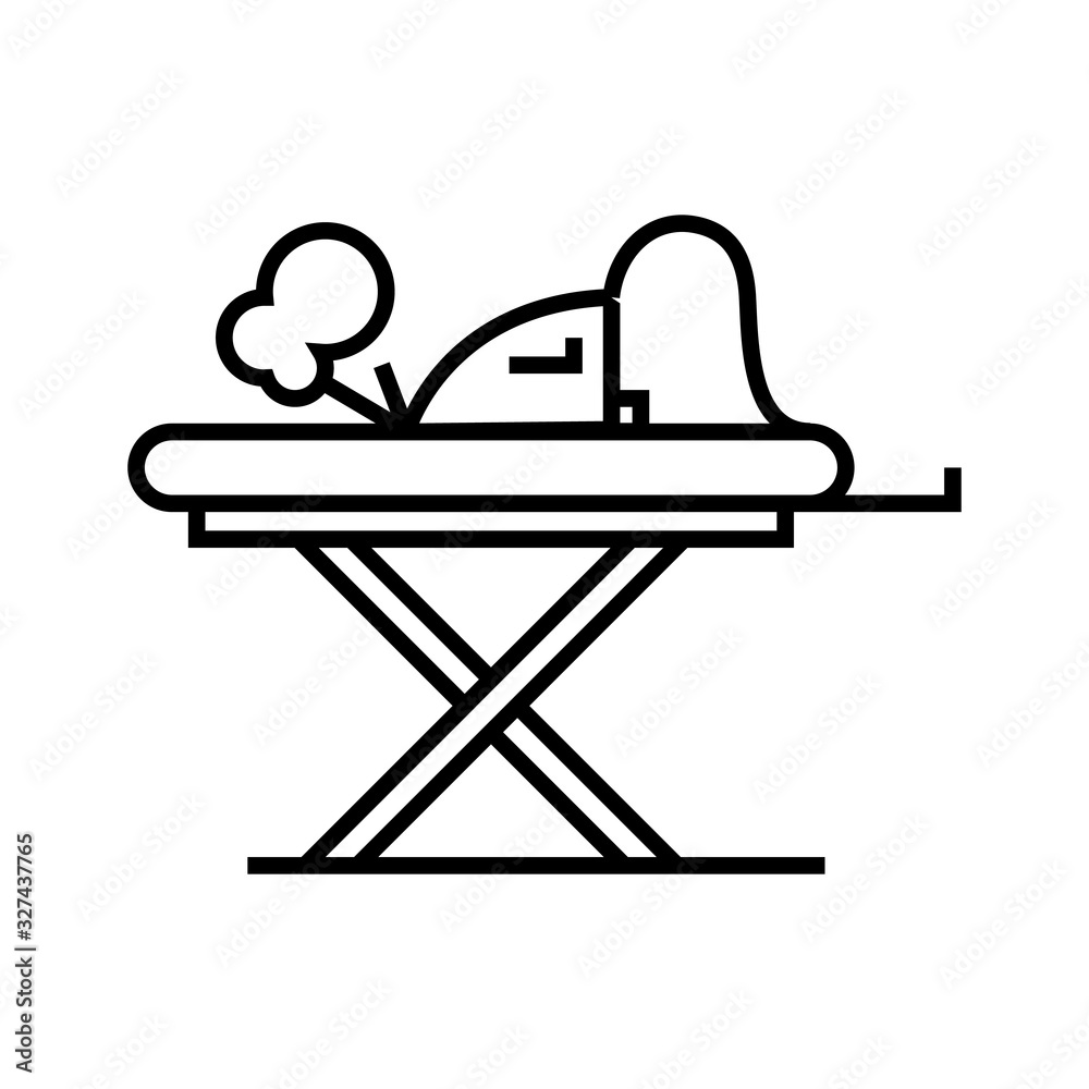 Skirt board line icon, concept sign, outline vector illustration, linear symbol.