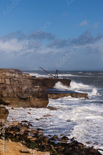 Portland Bill in the middle of Storm Jorge
