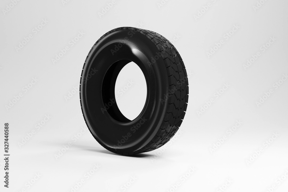 3d rendering car wheel tire on the white background 3d rendering car wheel tire on the white background