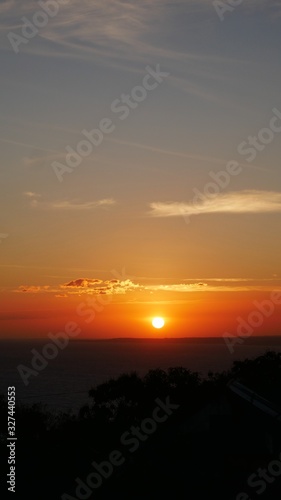 Sunset from the top of Apo Island, Visayas, Philippines