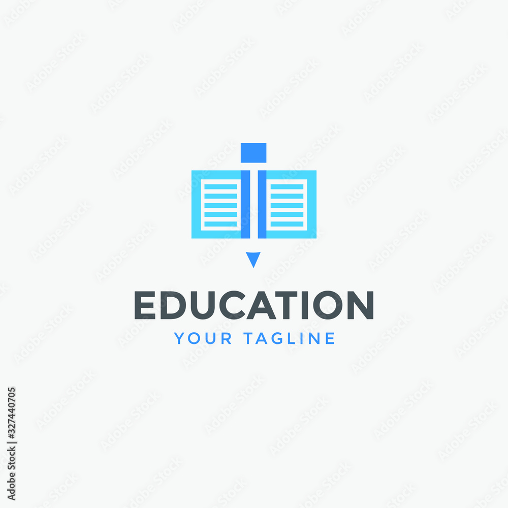 education logo template design modern