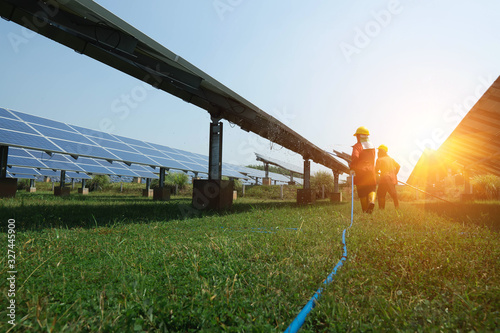 Solar panel, alternative electricity source - concept of sustainable resources, This's the sun tracking systems, Cleaning will increase performance to high