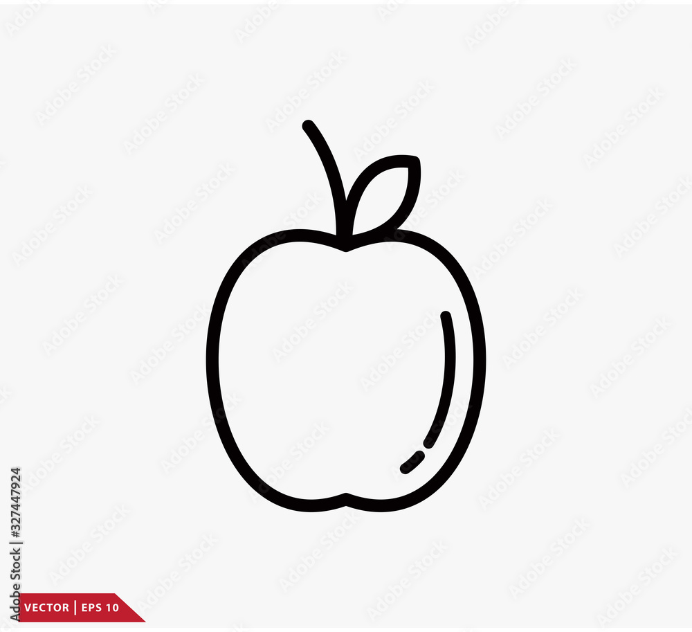 Apple icon vector logo design template Apple icon vector logo design template