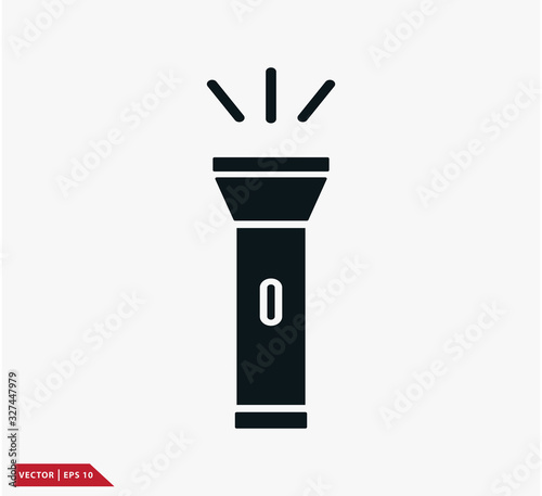 flashlight icon vector logo template
