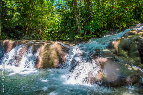 Fototapeta Naklejka Na Ścianę i Meble -  Dunn's Waterfalls in Jamaica 