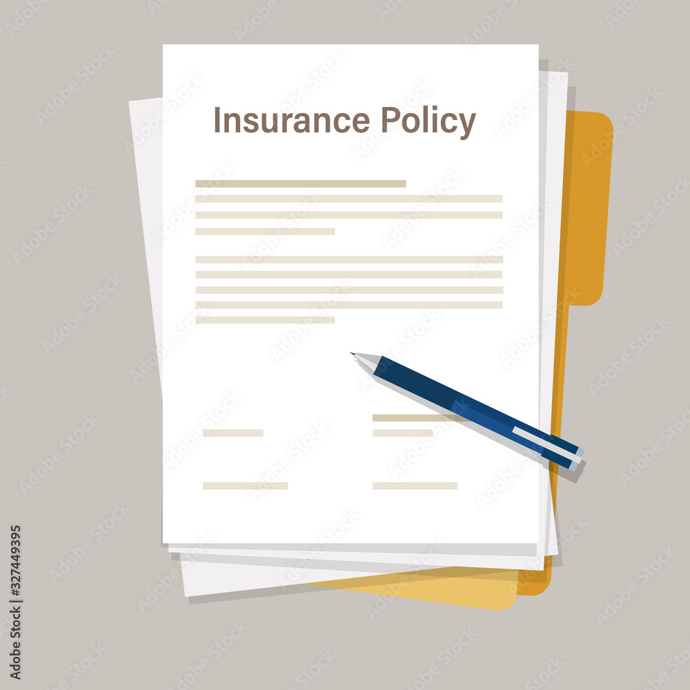 insurance policy paperwork agreement with pen for signature insurance policy paperwork agreement with pen for signature