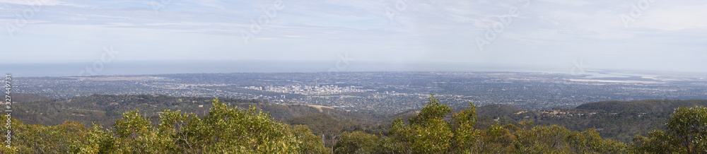 view from the Mount Lofty in Adelaide, Australia