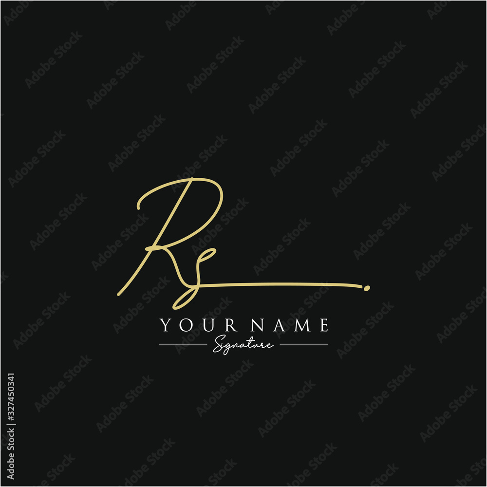 Letter RS Signature Logo Template Vector Stock Vector | Adobe Stock
