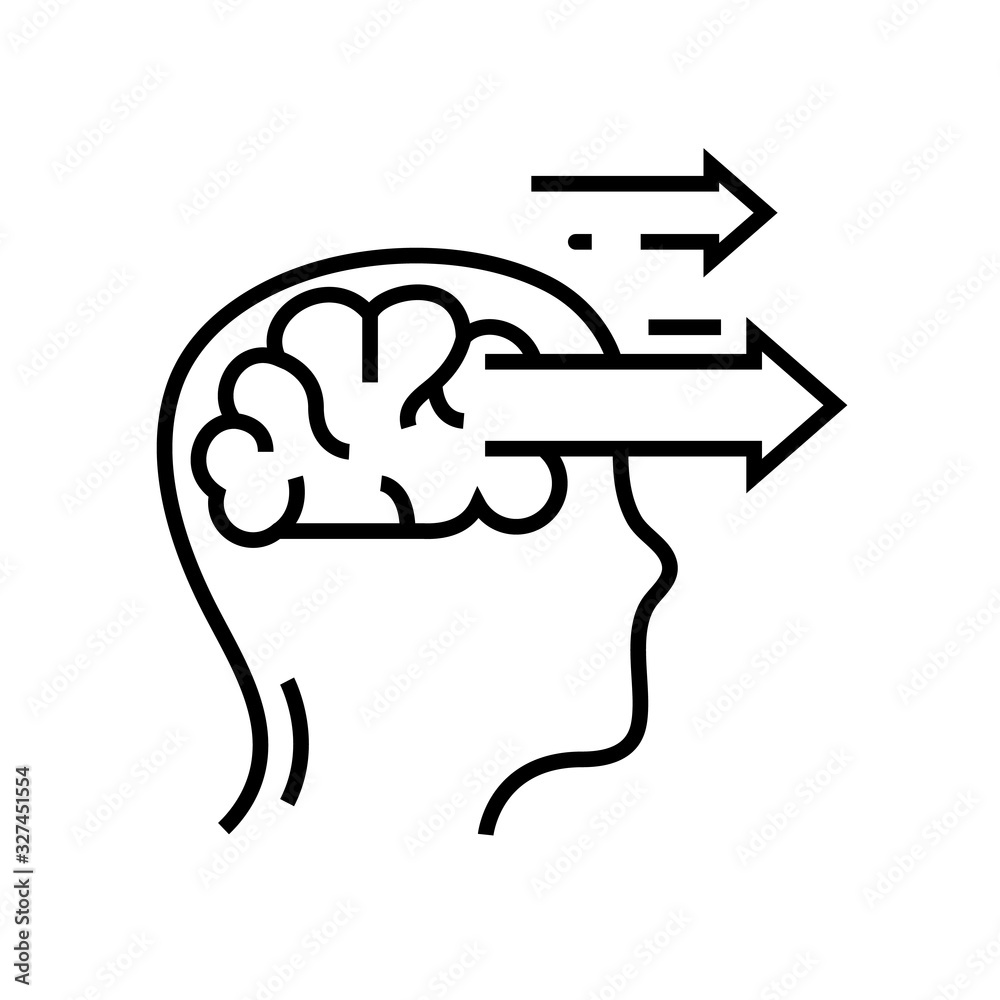 Mind directions line icon, concept sign, outline vector illustration, linear symbol. Mind directions line icon, concept sign, outline vector illustration, linear symbol.